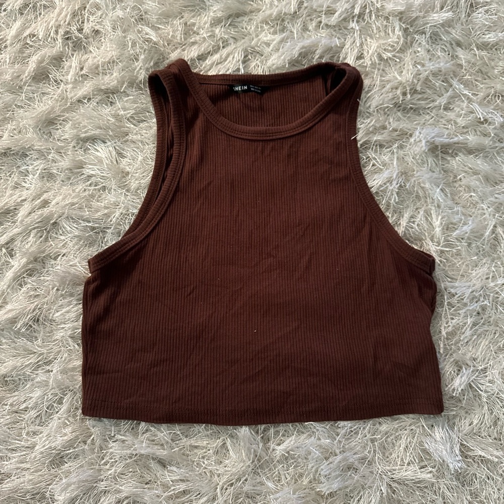 Brown crop top
